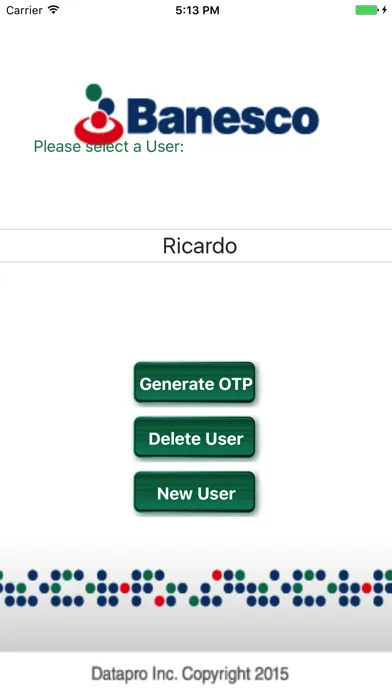 Captures d'écran de Banesco Token NV