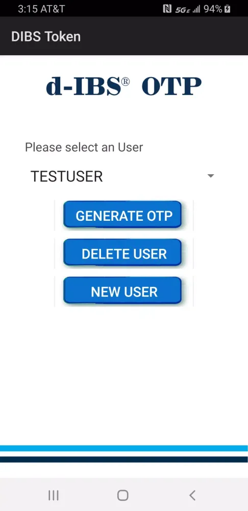 Tangkapan skrin DIBS OTP TOKEN