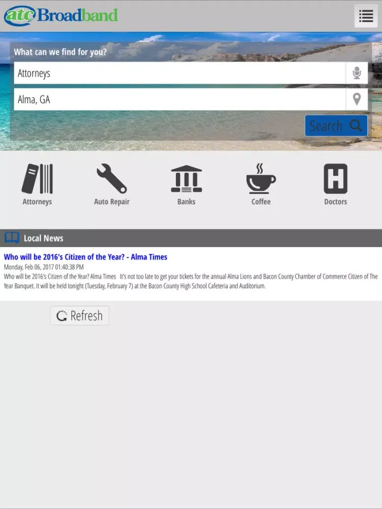 ATC Broadband Search iPad  سکرین شاٹس