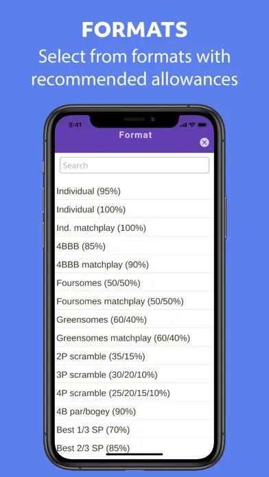Captures d'écran de WHS Handicap Calculator