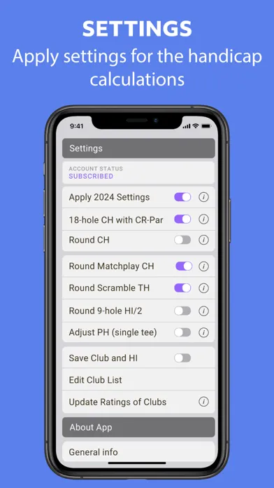 Captures d'écran de WHS Handicap Calculator