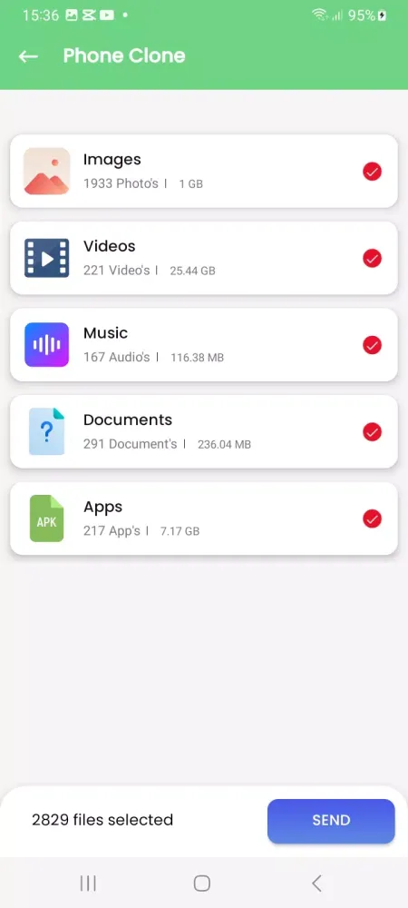 All Data Transfer Copy My Data Screenshots