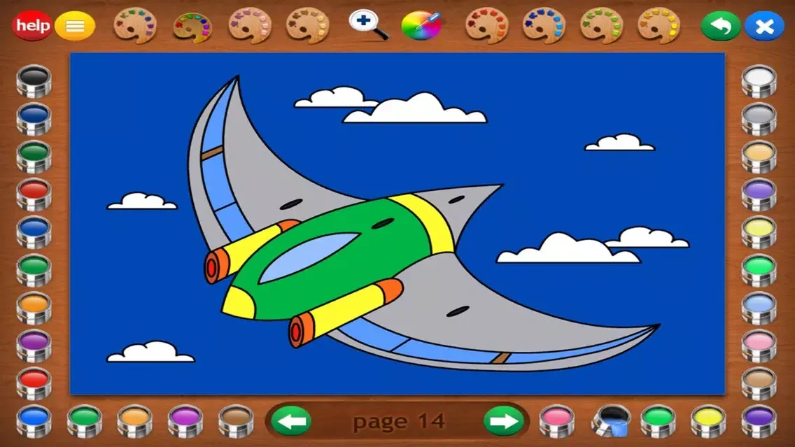 Coloring Book 12 Lite: Planes Screenshots