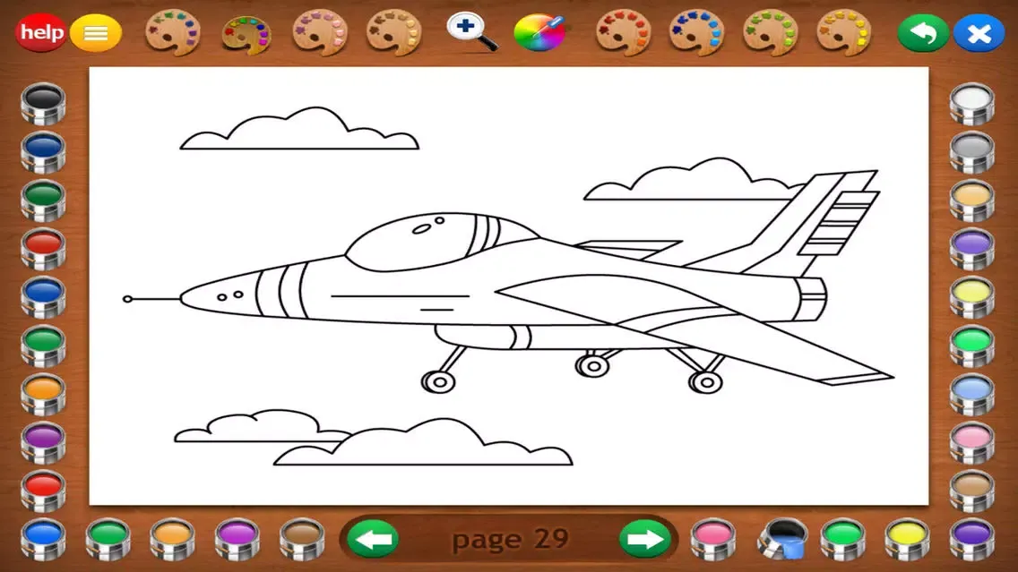 Coloring Book 12 Lite: Planes Screenshots