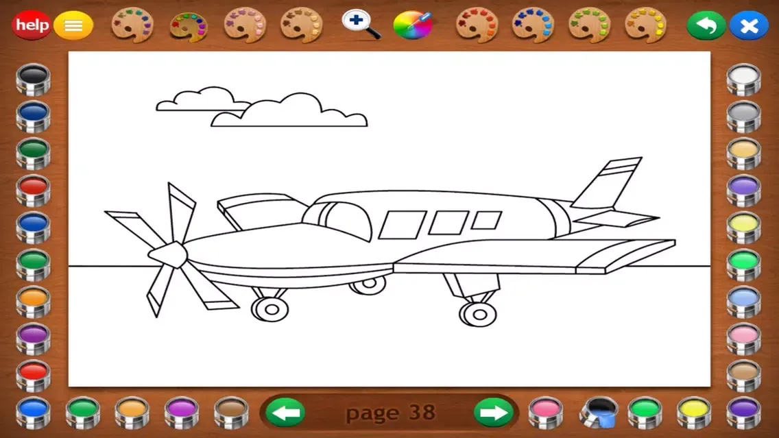 Coloring Book 12 Lite: Planes Screenshots