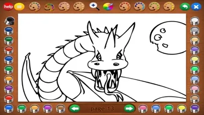 Captures d'écran de Dragon Attack Coloring Book