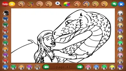 Captures d'écran de Dragon Attack Coloring Book