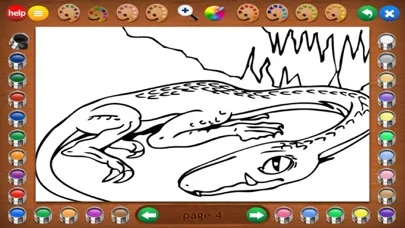 Captures d'écran de Dragon Attack Coloring Book