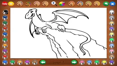 Captures d'écran de Dragon Attack Coloring Book