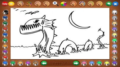 Captures d'écran de Dragon Attack Coloring Book