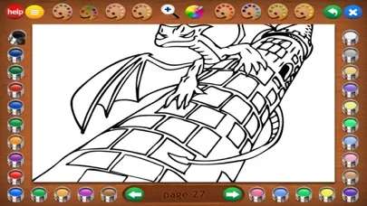 Captures d'écran de Dragon Attack Coloring Book