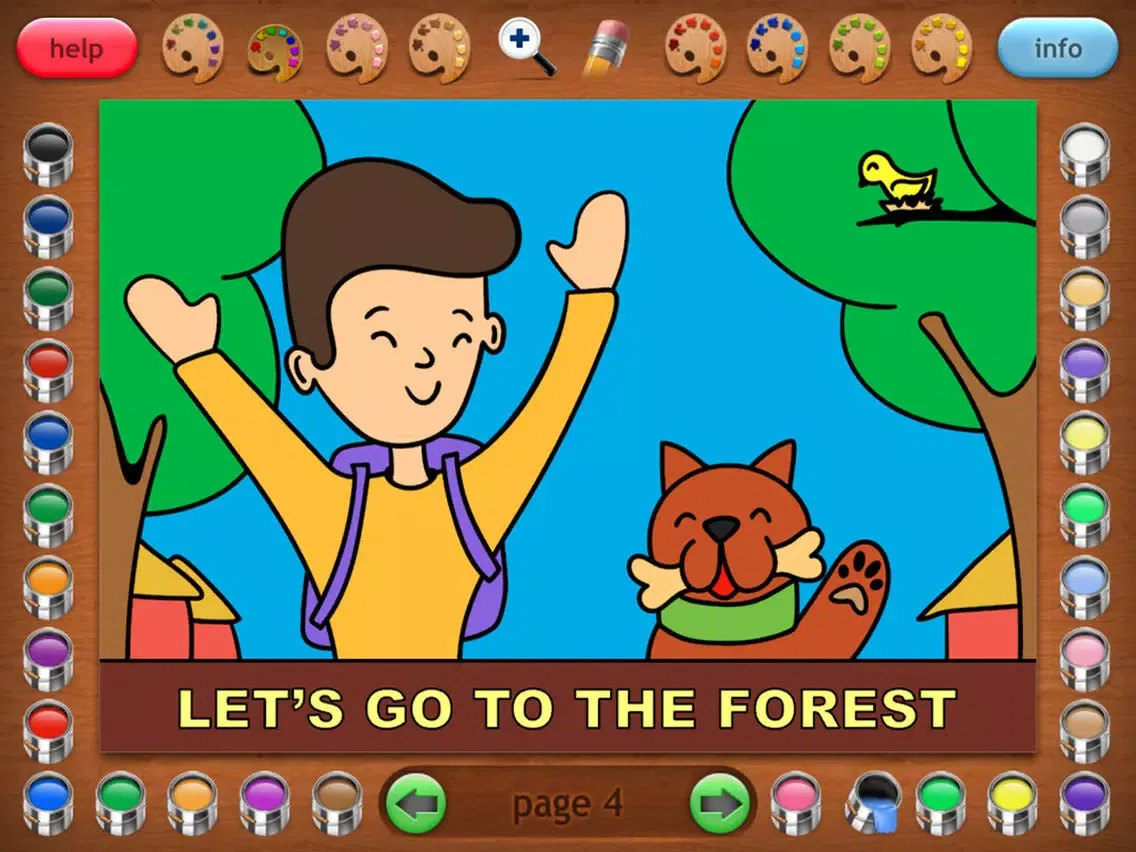 تصاویر Coloring Book 32 Lite: Jim and His Dog iPad 