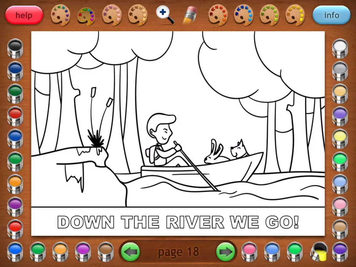 تصاویر Coloring Book 32 Lite: Jim and His Dog iPad 