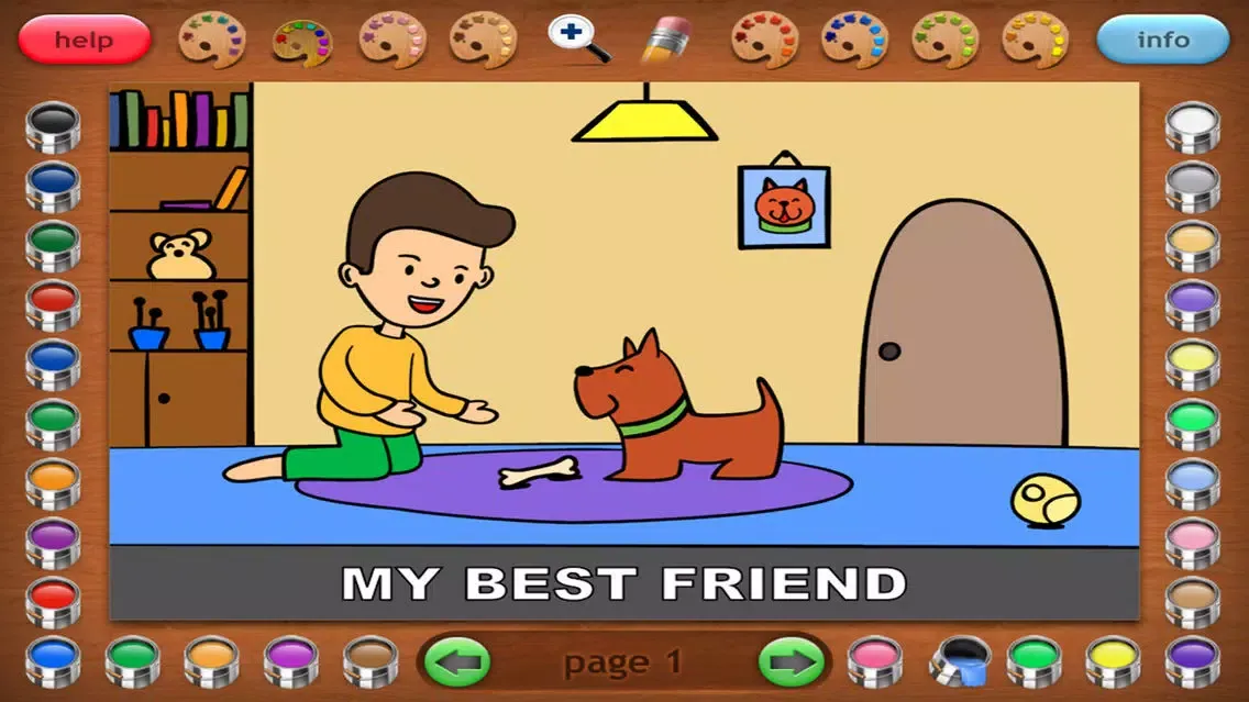 تصاویر Coloring Book 32 Lite: Jim and His Dog