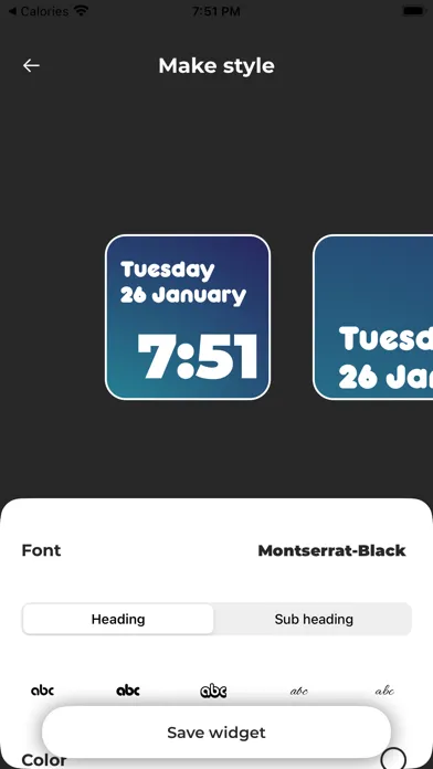 ภาพหน้าจอของ Date and Time Widget