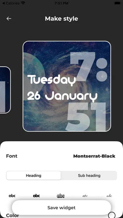 ภาพหน้าจอของ Date and Time Widget