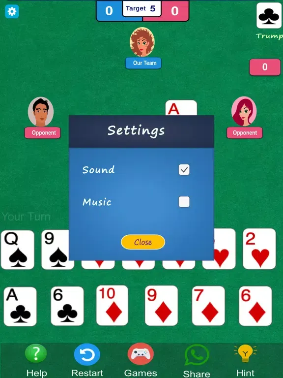 Whist Classic Card Game iPad  스크린샷
