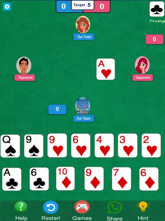 Whist Classic Card Game iPad  스크린샷