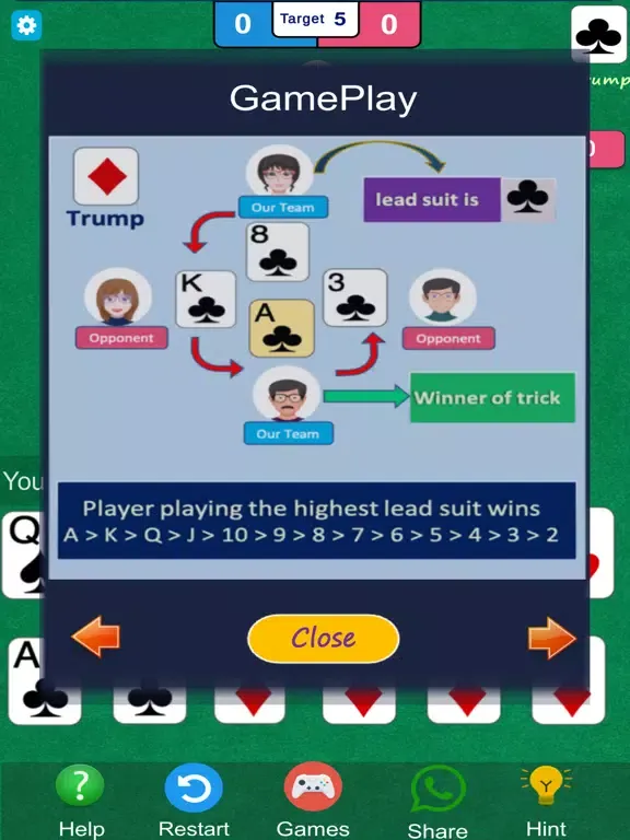 Whist Classic Card Game iPad  스크린샷