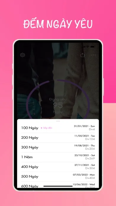 ภาพหน้าจอของ inlove - love counter