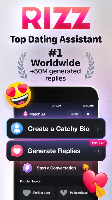 Zrzuty ekranu MatchAI - AI Rizz Assistant