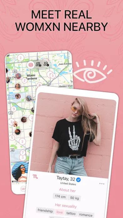 PINK - Her Lesbian Dating App Screenshots