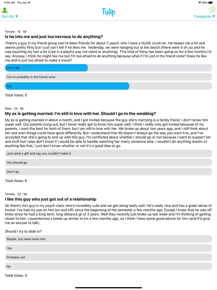 Ảnh chụp màn hình của Tulip - Social Polls iPad 