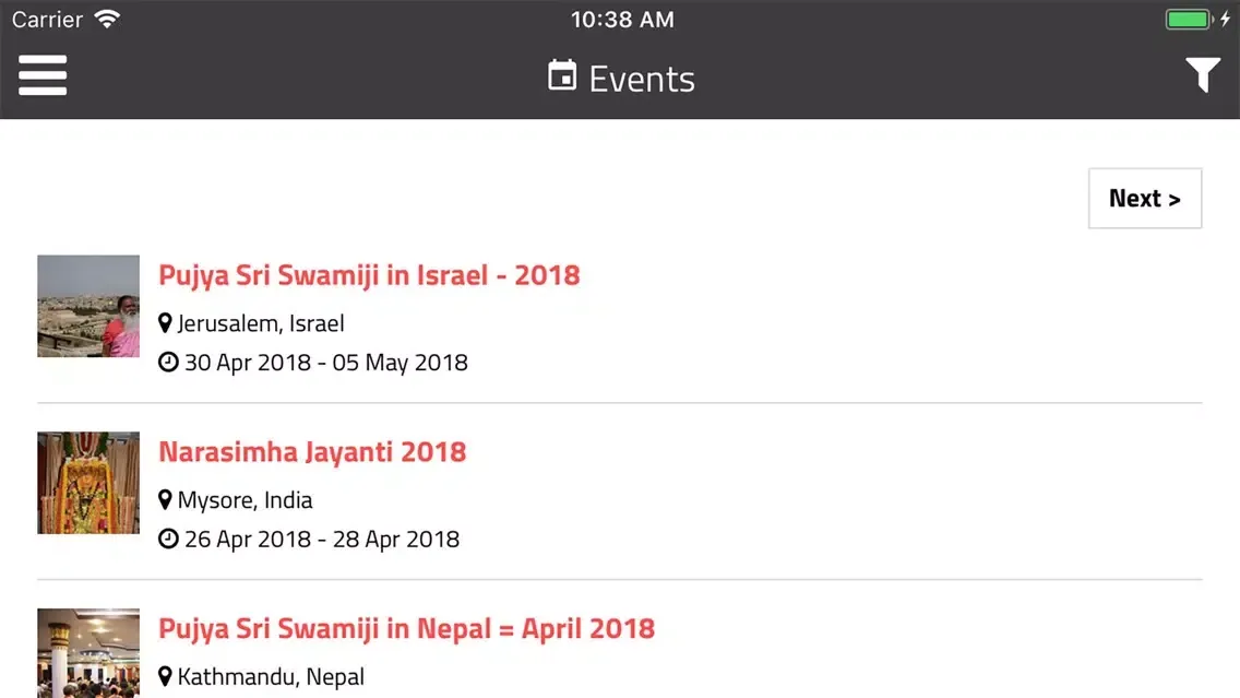 Tangkapan skrin Avadhoota Datta Peetham