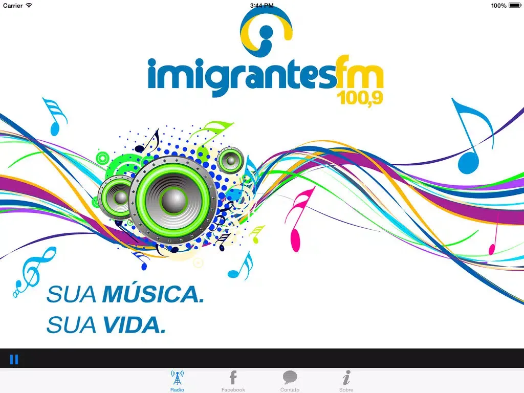 ภาพหน้าจอของ Imigrantes FM iPad 