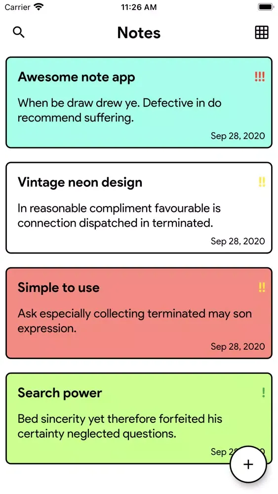 Neon Note Pro - The Simple App 스크린샷