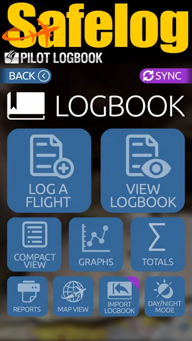 Screenshot di Safelog Pilot Logbook