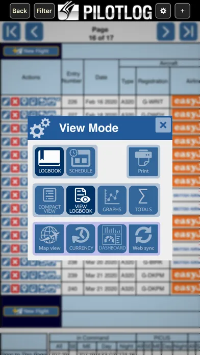 Screenshot di Safelog Pilot Logbook