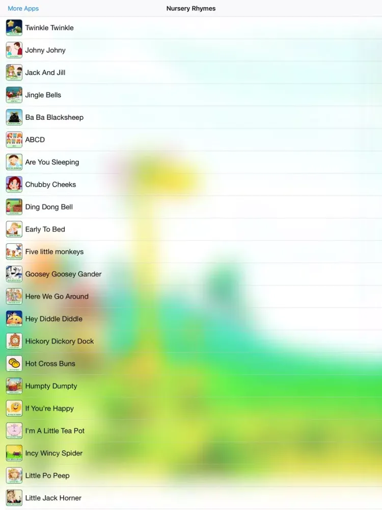 Tangkapan layar Nursery rhyme for kids iPad 