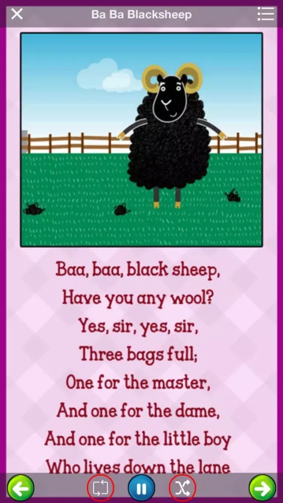 Tangkapan layar Nursery rhyme for kids