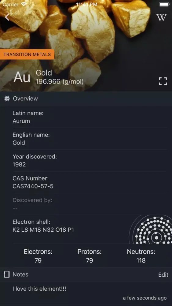 Ảnh chụp màn hình của Periodic table: chemistry 2019