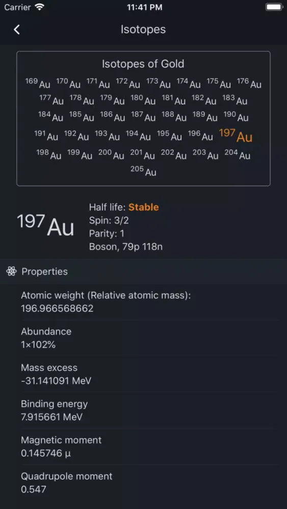 Ảnh chụp màn hình của Periodic table: chemistry 2019