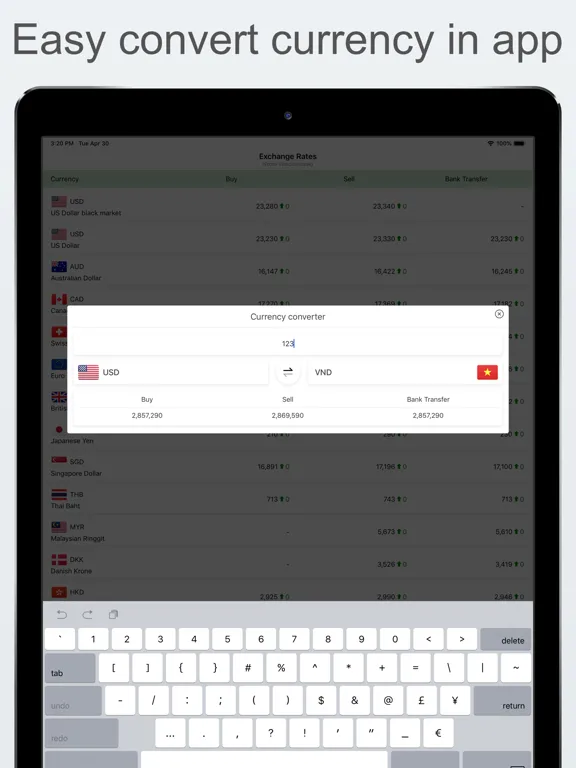 Captures d'écran de Exchange rates & gold prices iPad 
