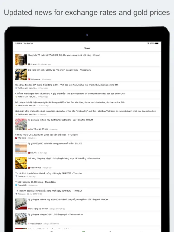 Captures d'écran de Exchange rates & gold prices iPad 