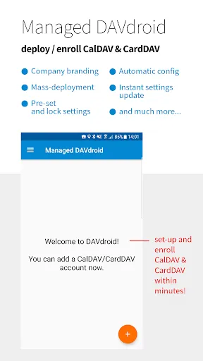 Capturas de pantalla de Managed DAVx⁵ for Enterprise