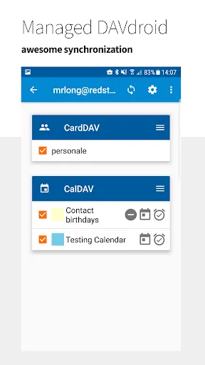 Capturas de pantalla de Managed DAVx⁵ for Enterprise