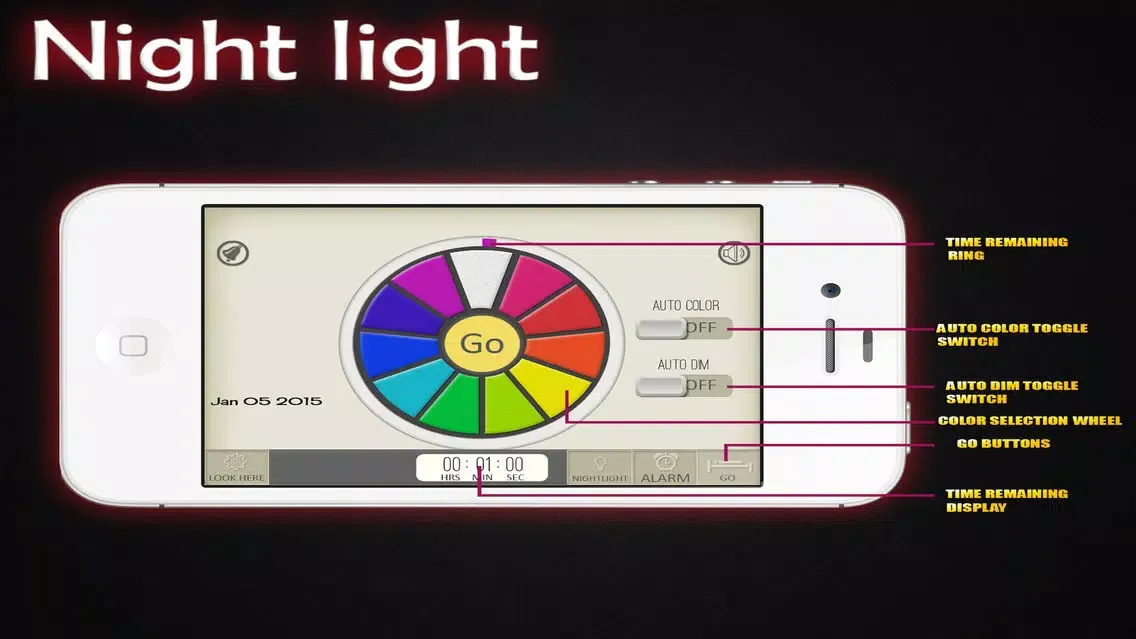 Tangkapan skrin Night Light + : Ultimate Nightstand and Alarm Clock