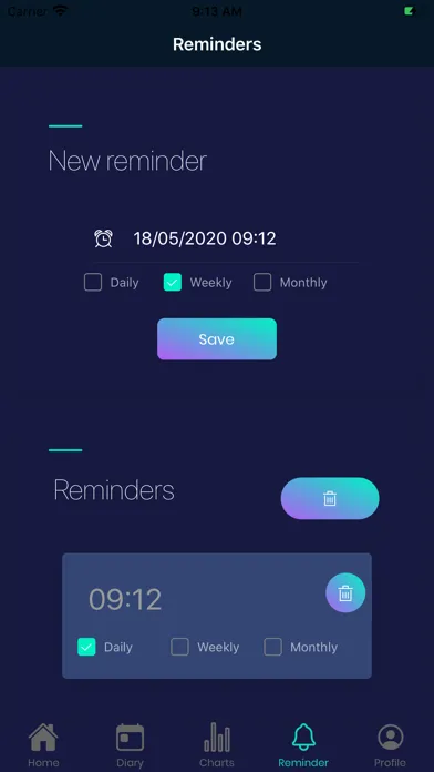 Captures d'écran de Blood pressure measure diary