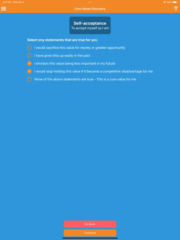 تصاویر Core Values Exercise iPad 