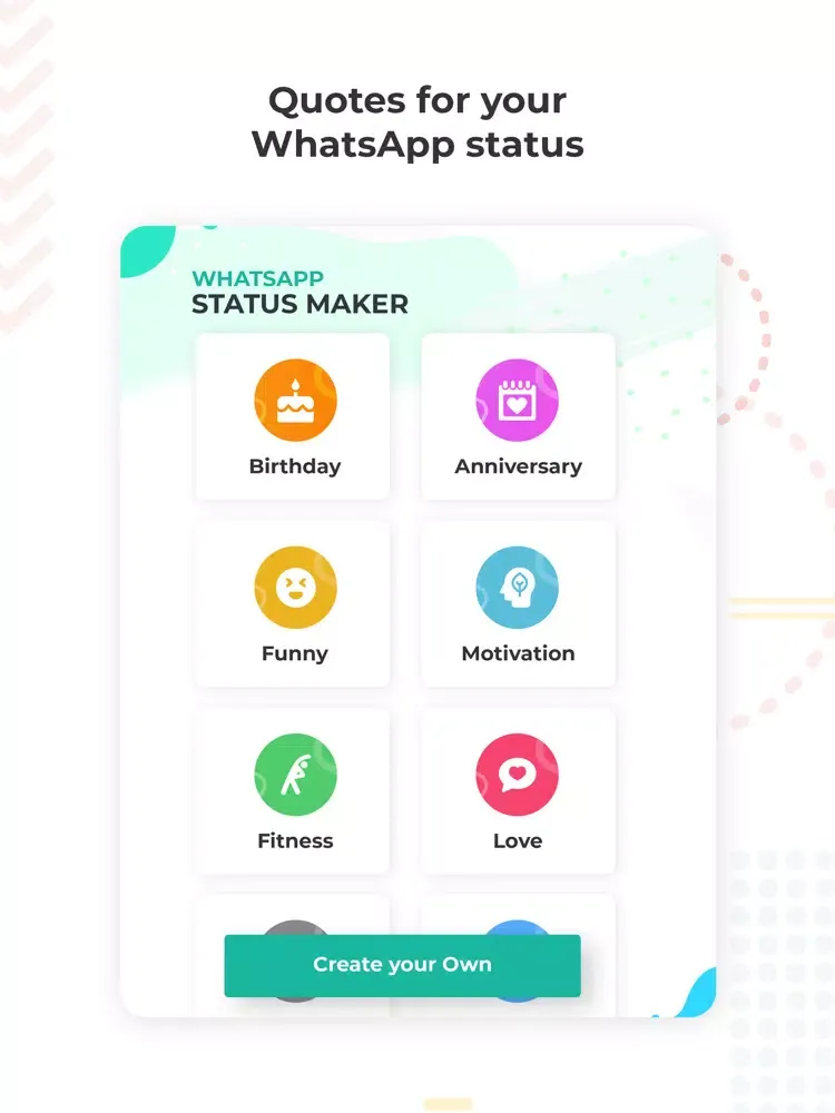 Screenshot di Status maker for Whatsapp iPad 