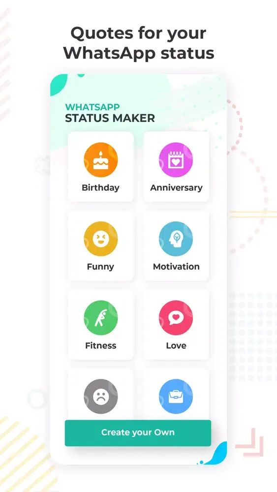 Screenshot di Status maker for Whatsapp
