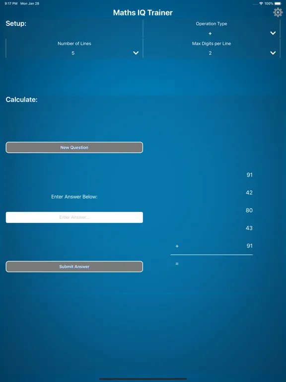 Maths IQ Trainer iPad  स्क्रीनशॉट