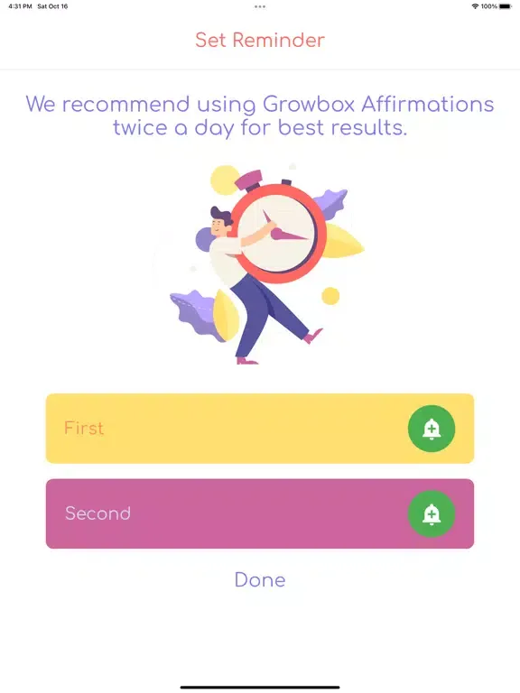 ภาพหน้าจอของ Growbox Positive Affirmations iPad 