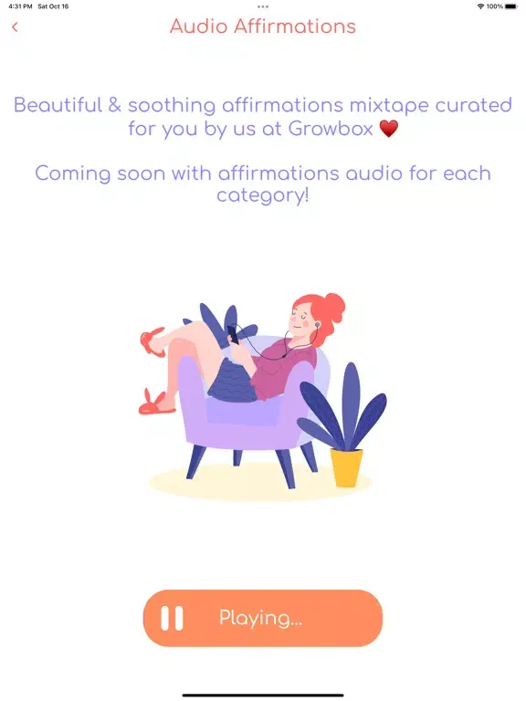ภาพหน้าจอของ Growbox Positive Affirmations iPad 
