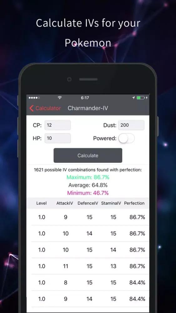 Poke Assistant - Ev & IVs Calculator for Pokemon GO स्क्रीनशॉट