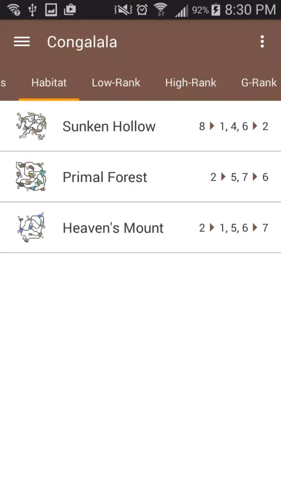 Tangkapan layar MH4U Database